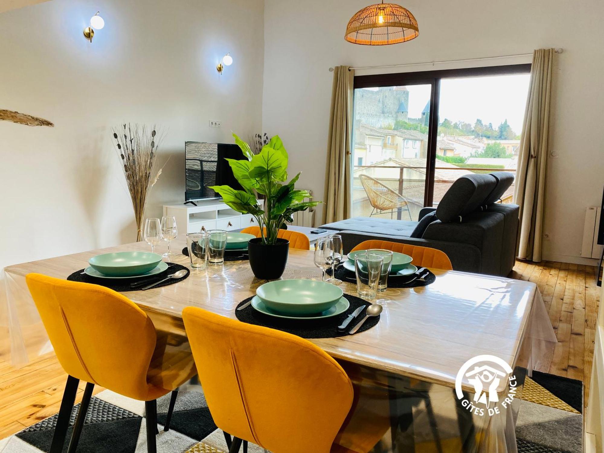 Loft Cocon Climatise - Imprenable Vue Sur Le Chateau Comtal Carcassonne Exterior photo